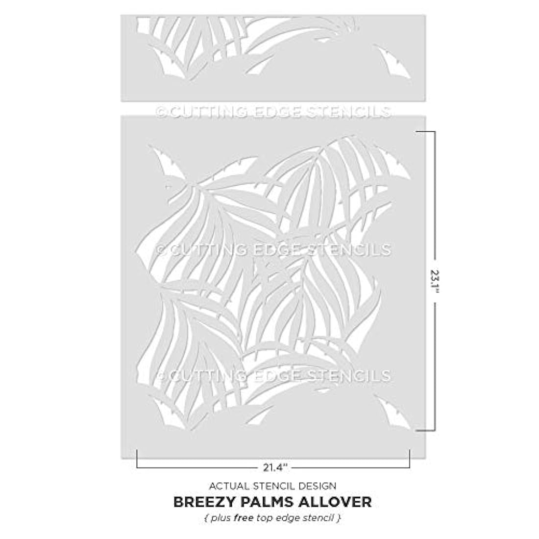 Plantilla para pared con diseño de palmeras para pintar paredes