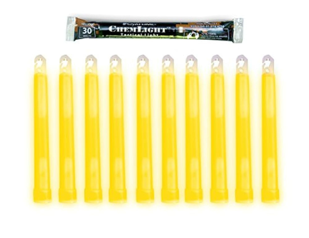 Cyalume ChemLight, barras de luz química de grado militar, alta intensidad, 10, 10
