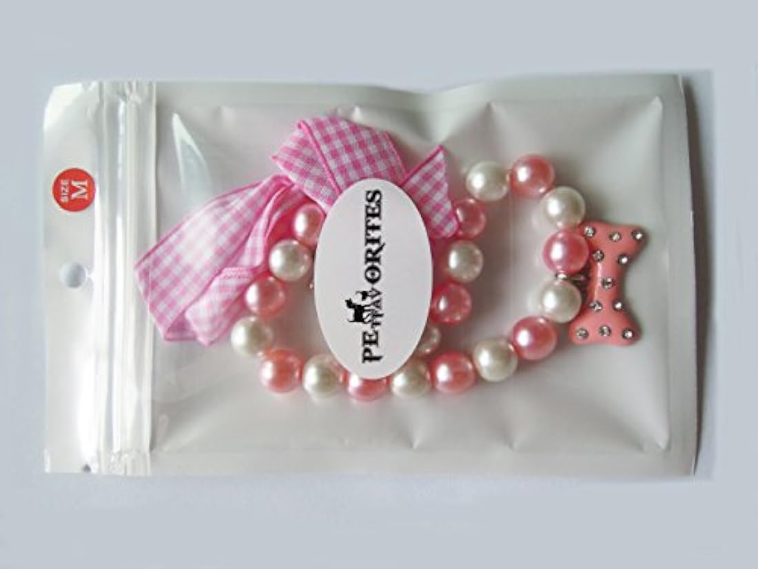 Collar de perlas de diamantes de imitación para perros