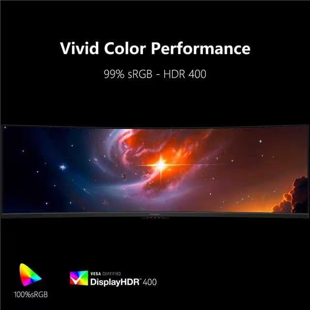 Monitor Curvo Ultrawide INNOCN 49 120Hz QHD 5120x1440 49C1R