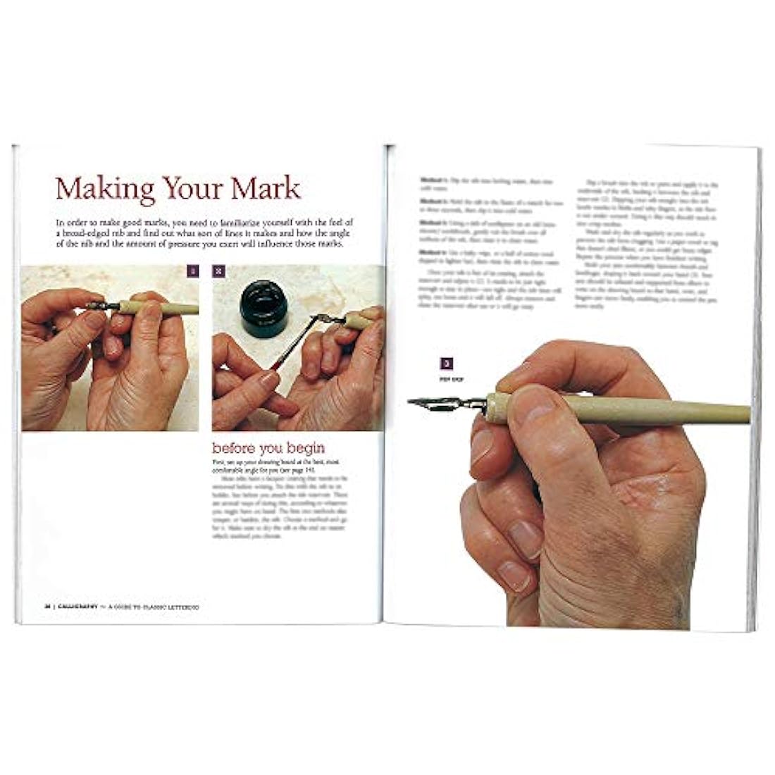 Libro de caligrafía con piezas de práctica