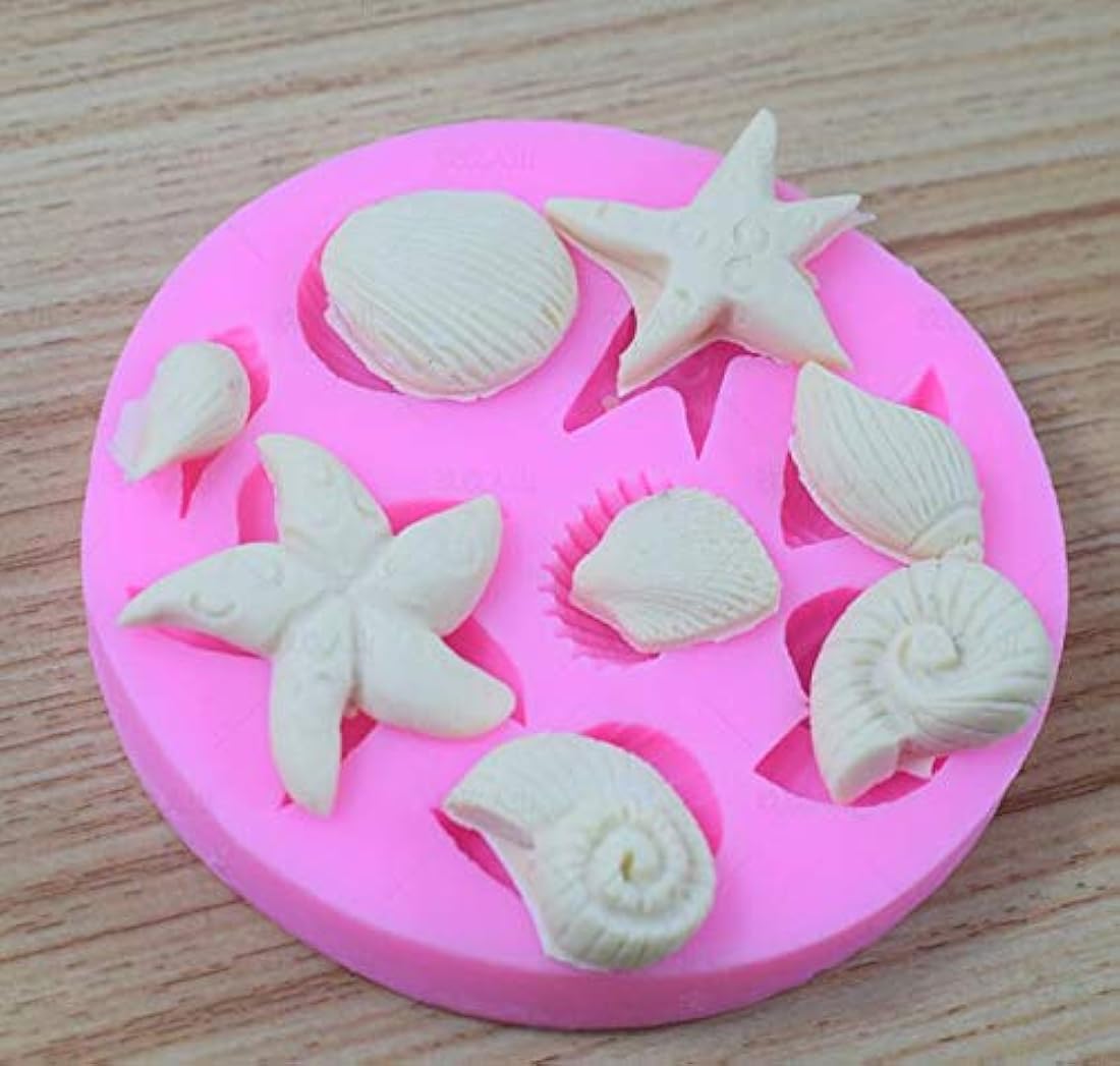 Molde de silicona para fondant, diseños de mar-SUNKOOL