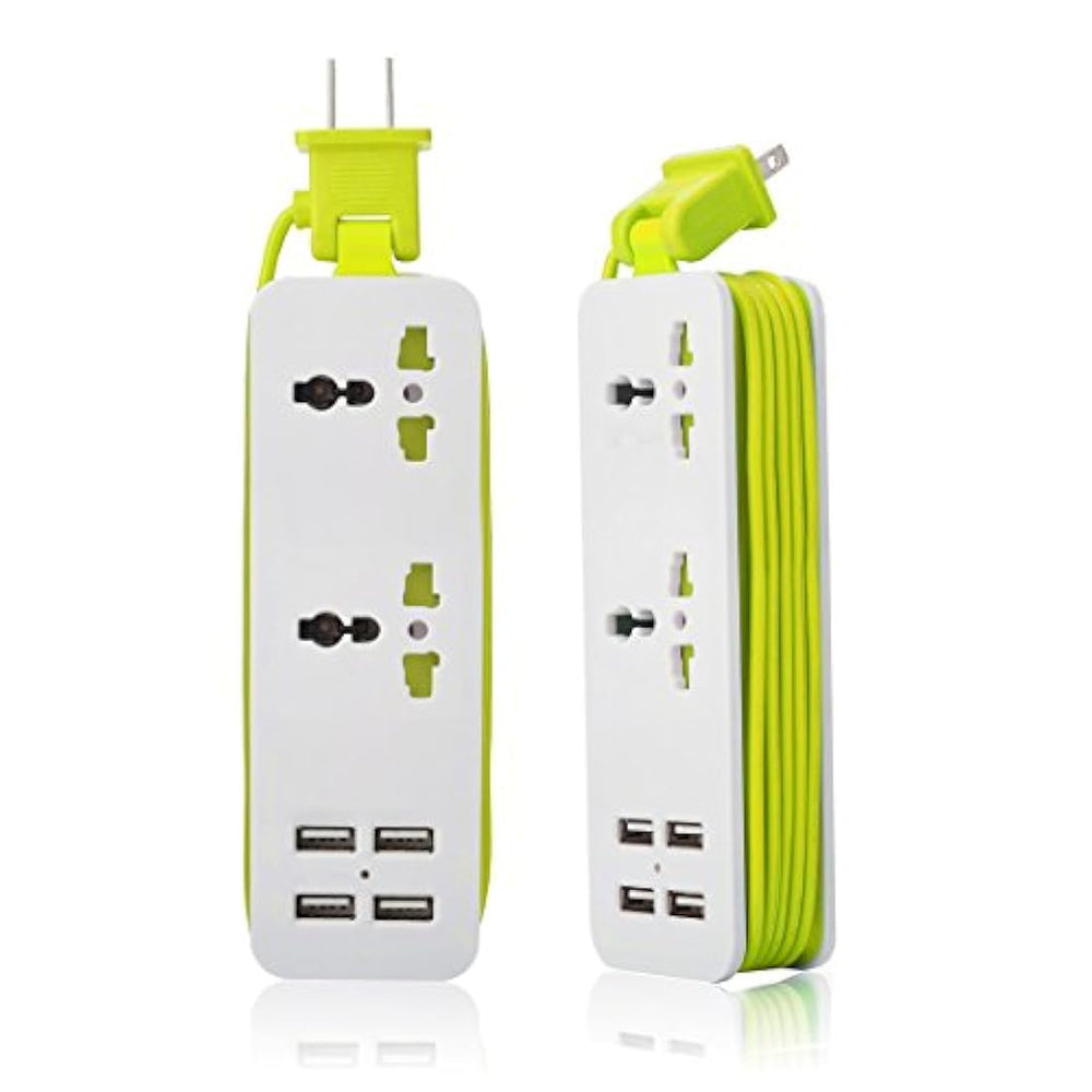 multifuncional Travel Power Strip, Verde