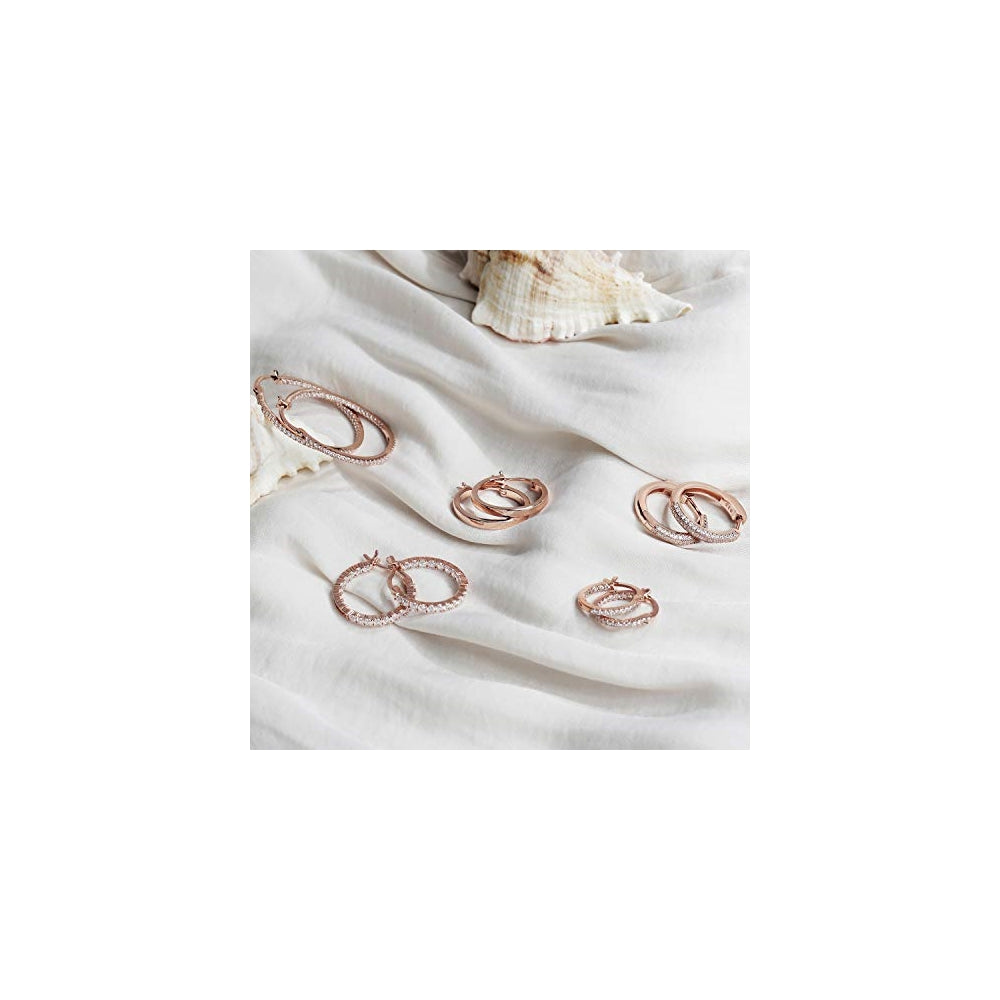 Aretes de aro de plata chapados en oro