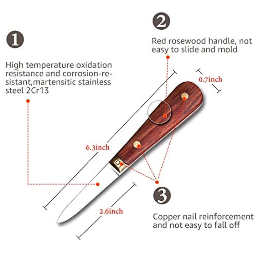 Oyster Shucking Knife,2 Oyster Knife And 1 Oyster Shucking