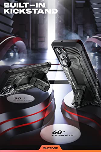 SUPCASE Unicorn Beetle Pro Series - Funda para Samsung Galaxy S22 Ultra 5G (versión 2022), cuerpo completo de doble capa resistente con clip para cinturón y soporte sin protector de pantalla integrado (gris camuflaje)