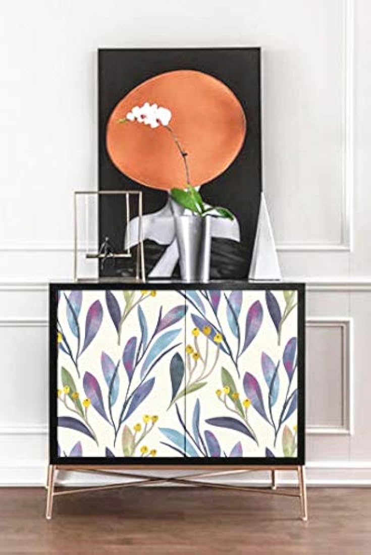 vinilo autoadhesivo para pared tipo botánica (17.7x98.4ft)