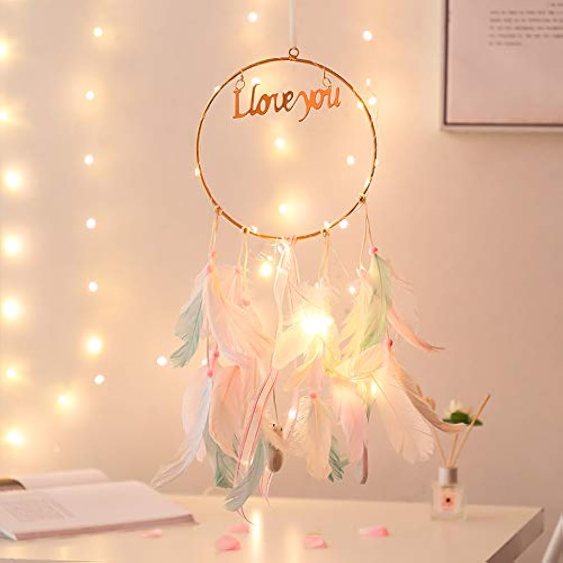 10 piezas 6-inch Oro Dream Catcher Anillos de metal