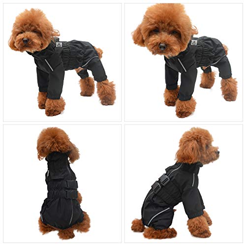 Lovelonglong - Chaqueta impermeable para perros, ligera, impermeable, reflectante, resistente al viento, a prueba de nieve, para perros pequeños, medianos y grandes.