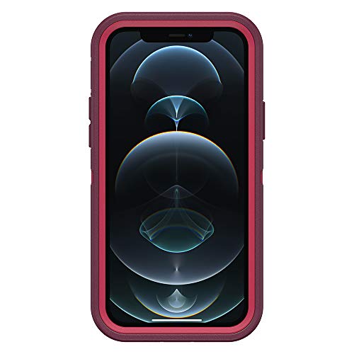 OTTERBOX DEFENDER SERIES - Carcasa para iPhone 12 y iPhone 12 Pro, diseño de bayas (vino de bayas y bayas), color borgoña