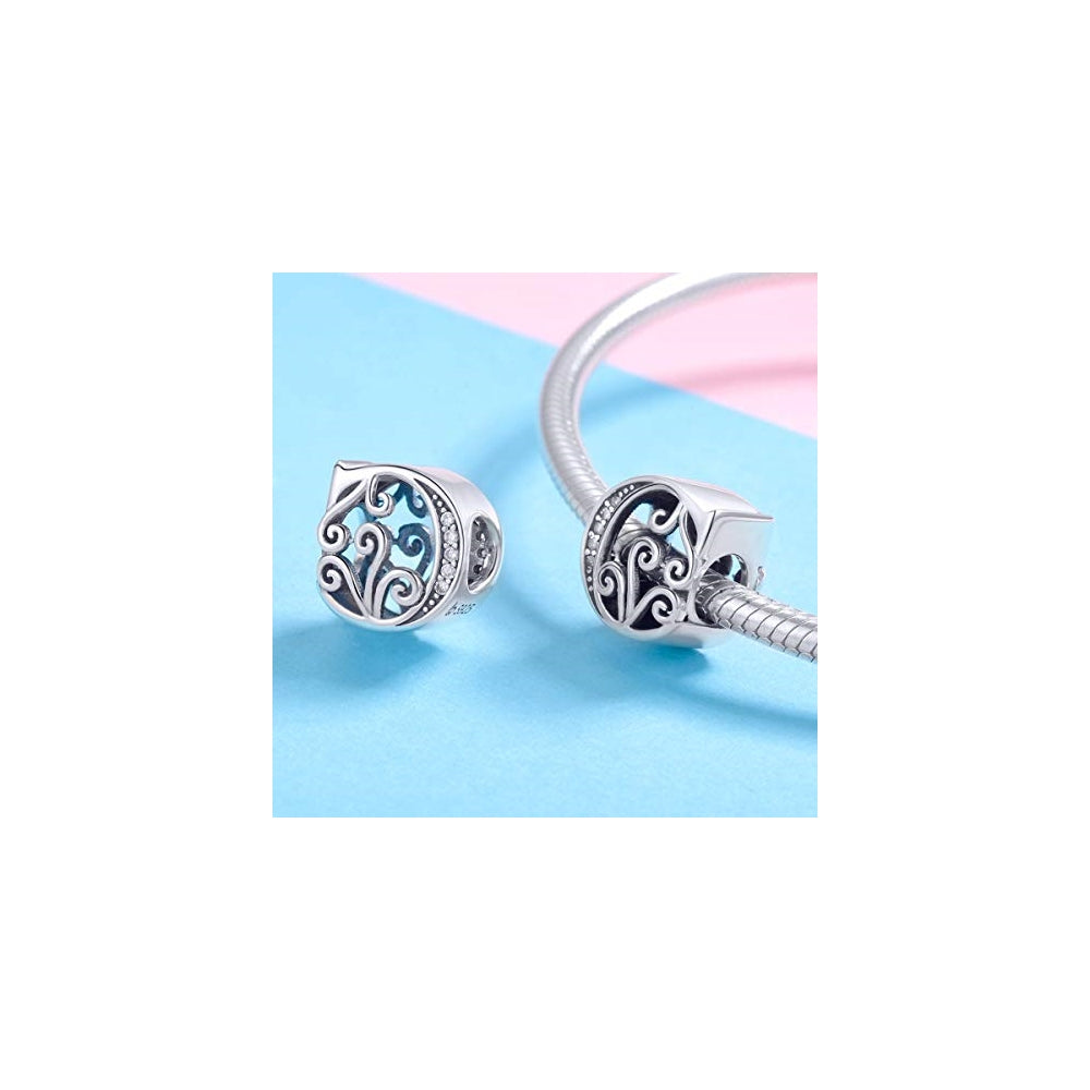 Dijes y Medallas de plata esterlina con forma de letra