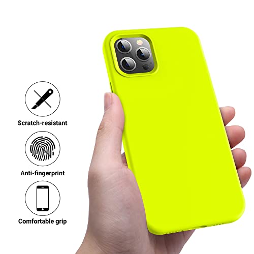 OTOFLY - Funda para iPhone 12 Pro Max de 6.7” (2020), serie sedosa y suave al tacto, silicona líquida suave de alta calidad, carcasa protectora de todo el aparato