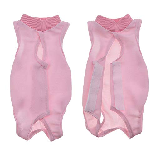 Traje de recuperación de gatos para heridas abdominales o enfermedades de la piel, alternativa transpirable de cuello electrónico para gatos y perros, después de la cirugía, uso antilame heridas