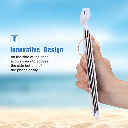 ProCase Funda universal impermeable para teléfono compatible con iPhone 13 Pro Max Mini, 12 11 Pro Max XR XS X 8 7 6S Plus SE, Galaxy S21 S20 S10 S9 Note 10 9 Pixel hasta 7 pulgadas, paquete de 2, blanco/negro