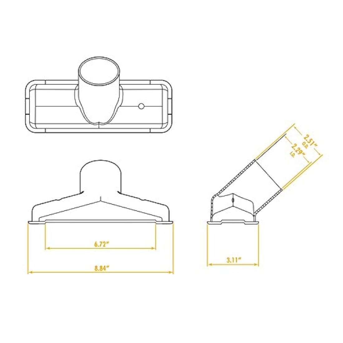 boquilla de para aspiradora en seco húmedo de 4 pulgadas