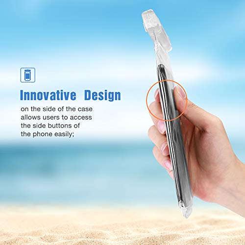 ProCase Funda universal impermeable para teléfono compatible con iPhone 13 Pro Max Mini, 12 11 Pro Max XR XS X 8 7 6S Plus SE, Galaxy S21 S20 S10 S9 Note 10 9 Pixel hasta 7 pulgadas, paquete de 2, transparente