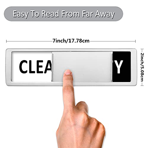 Imán para lavavajillas con imán de limpieza sucia, sin arañazos, imán suave súper fuerte con adhesivos de doble cara, fácil de leer y deslizar para cocina, lavavajillas, nevera, lavandería, lavadora (plateado y blanco)