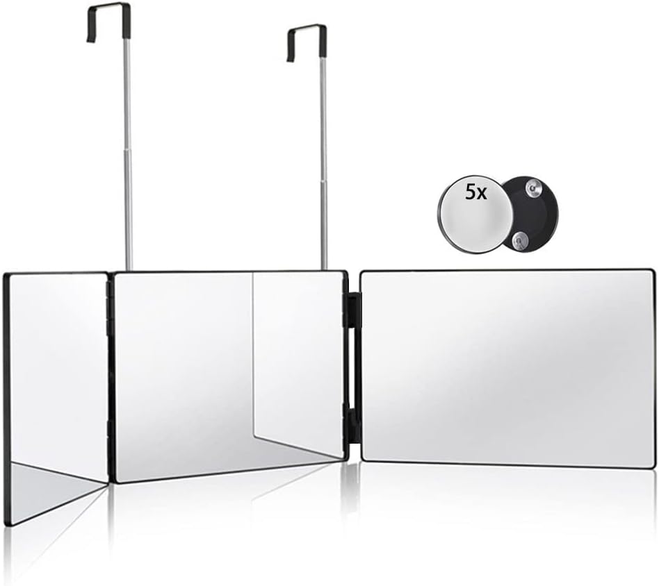 Espejo de 3 vías para corte de cabello triple 360 HIEEY