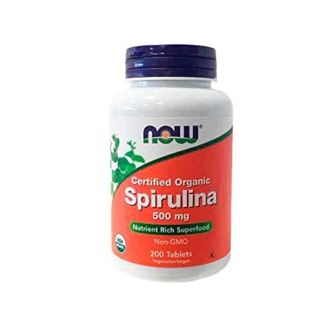 Tabletas de espirulina orgánica de Now Foods, 1, 1