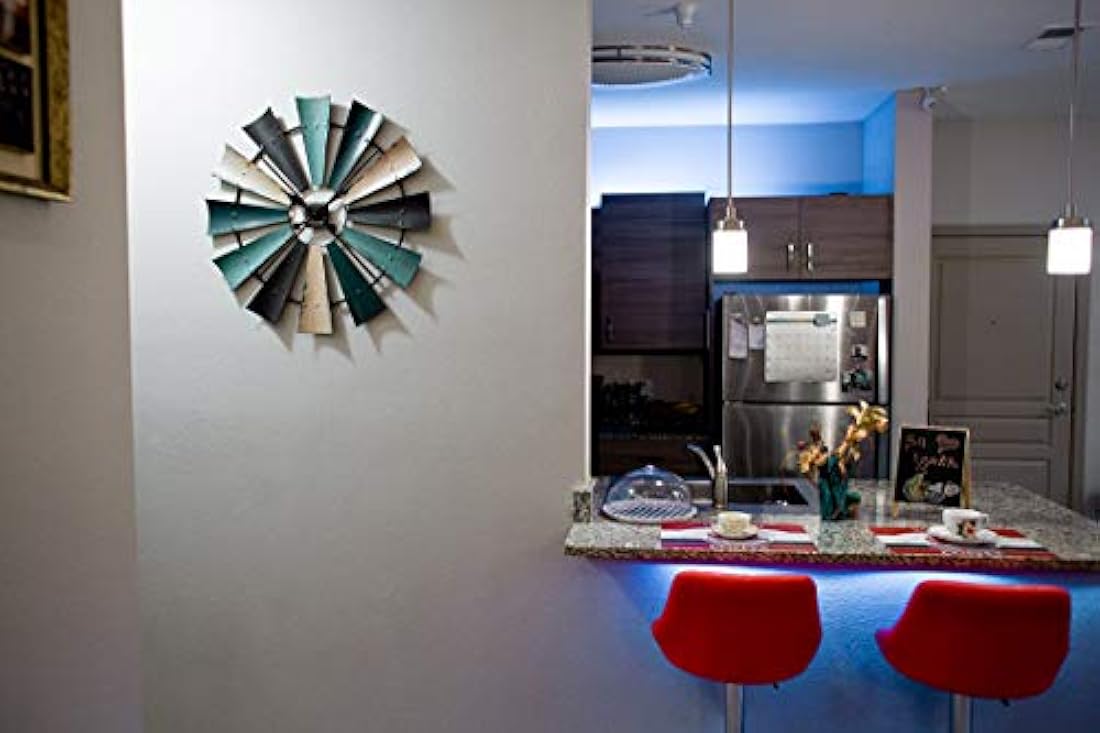 Reloj de pared de metal, diseño rústico