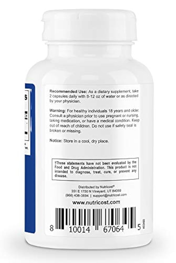 Nutricost Cápsulas de garra de gato, 1000 mg, 120 cápsulas
