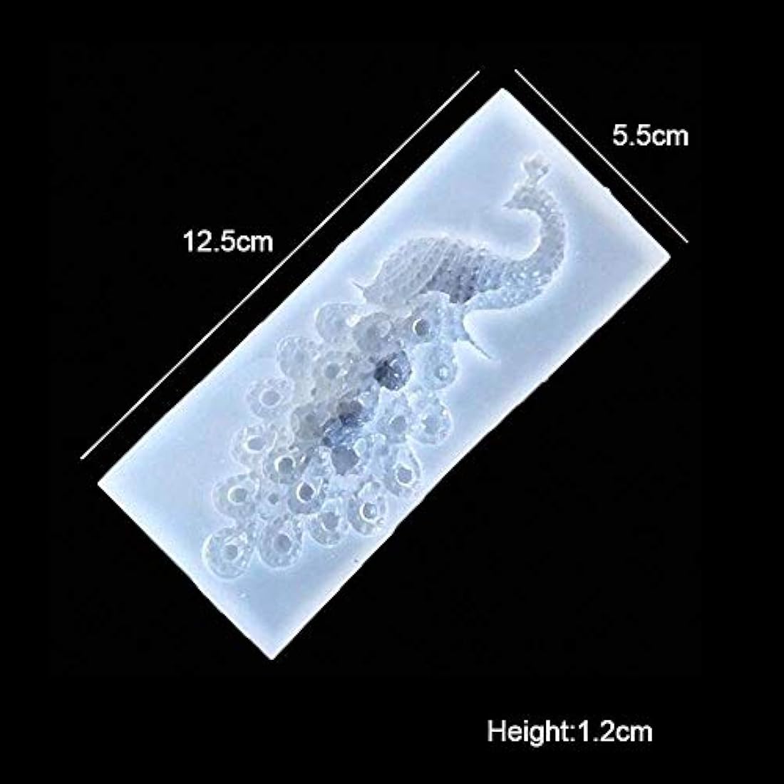 Juego de 120 moldes de silicona con diseño de pavo real