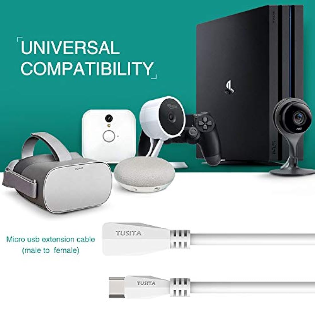 Cable de extensión de alimentación micro USB TUSITA (6M)