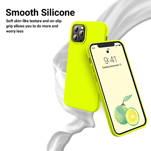 OTOFLY - Funda para iPhone 12 Pro Max de 6.7” (2020), serie sedosa y suave al tacto, silicona líquida suave de alta calidad, carcasa protectora de todo el aparato