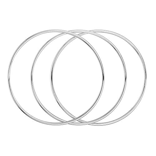 Tres pulseras de brazalete de plata esterlina