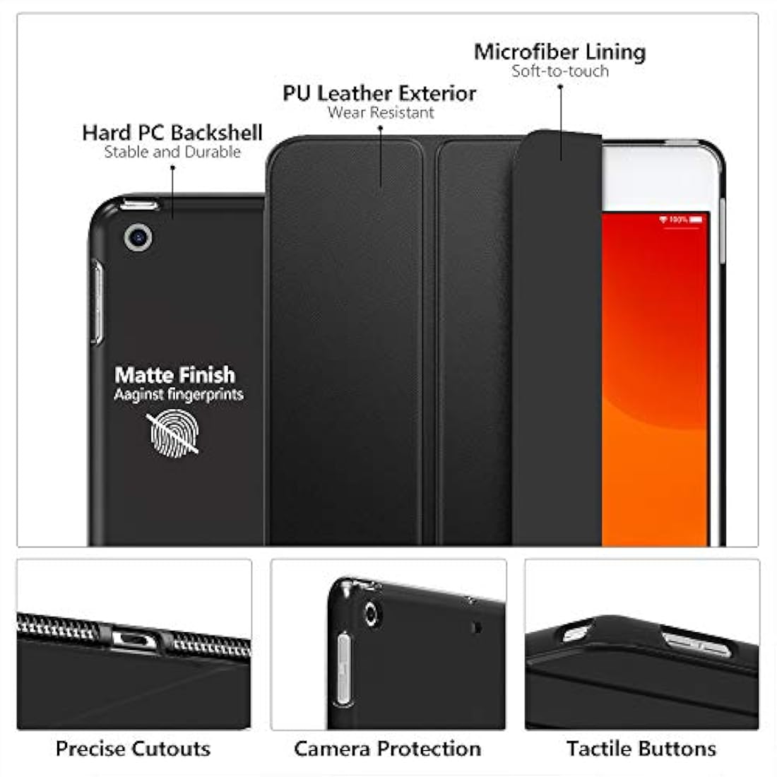 MoKo - Funda para iPad 2019, delgada y ligera