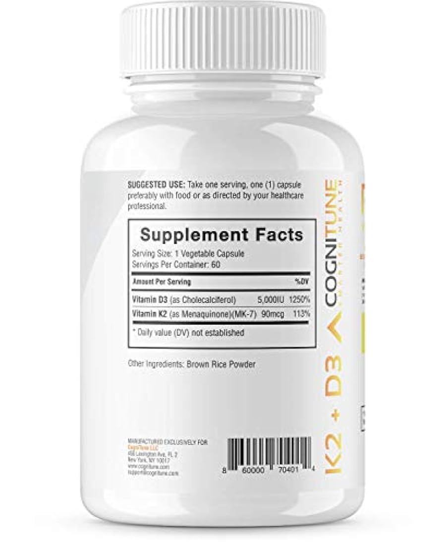 Vitamina K2 (MK7) con suplemento D3