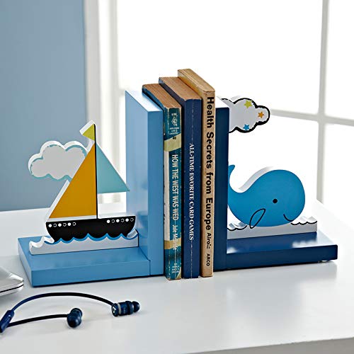 JHNIF Un par de sujetalibros de madera de dibujos animados