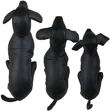 Maniquí de perro sentado WOWOWMEOW, tamaño L, modelo negro