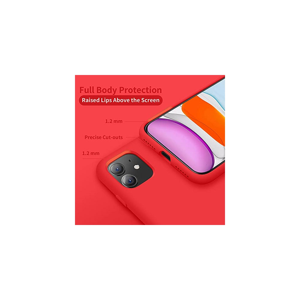 Fundas y Estuches para iPhone 11 silicona Rojo