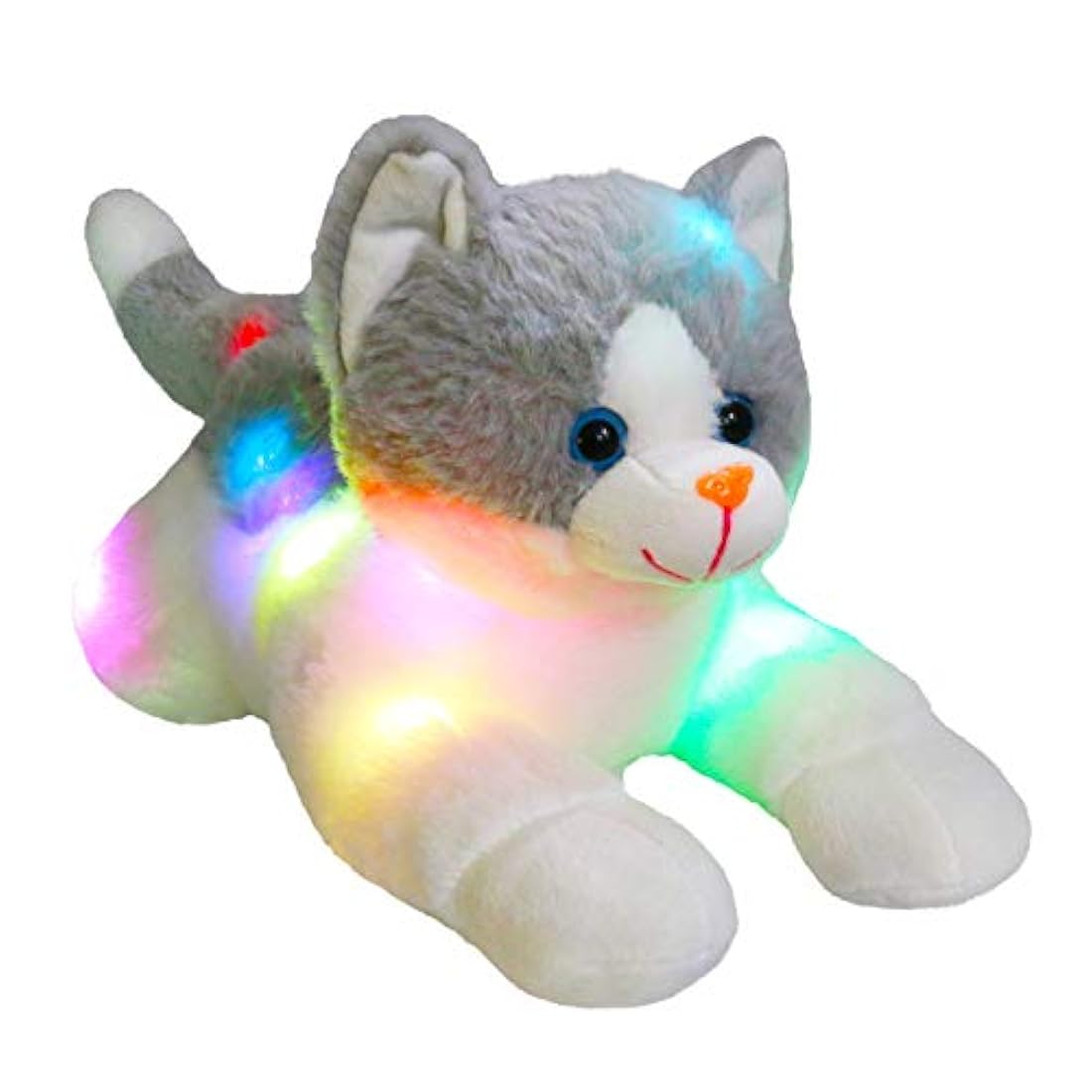 Peluche de gatito con luz LED para niños y niñas 15 pulgadas