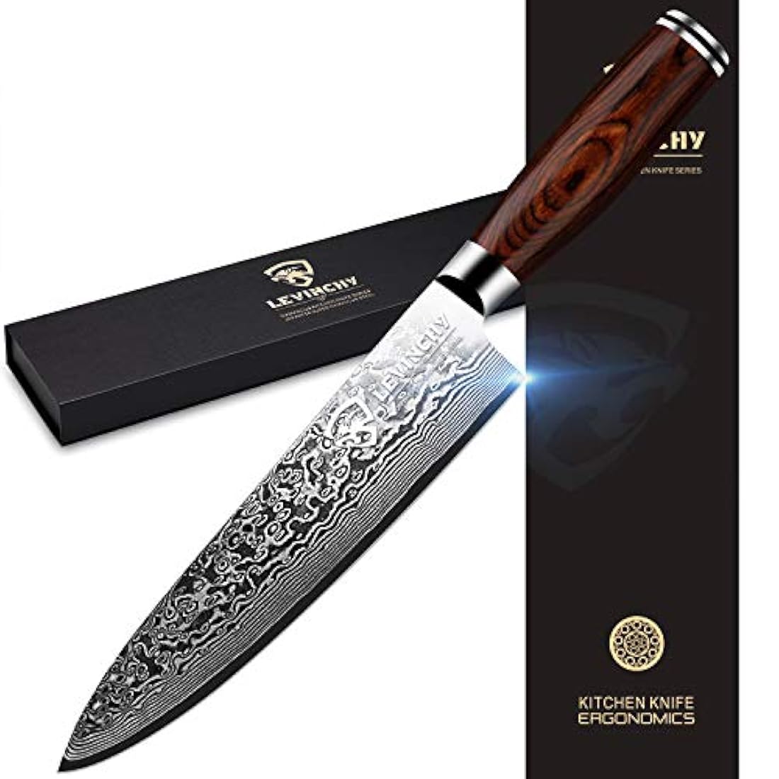 LEVINCHY cuchillo de chef profesional de 8.0 in,
