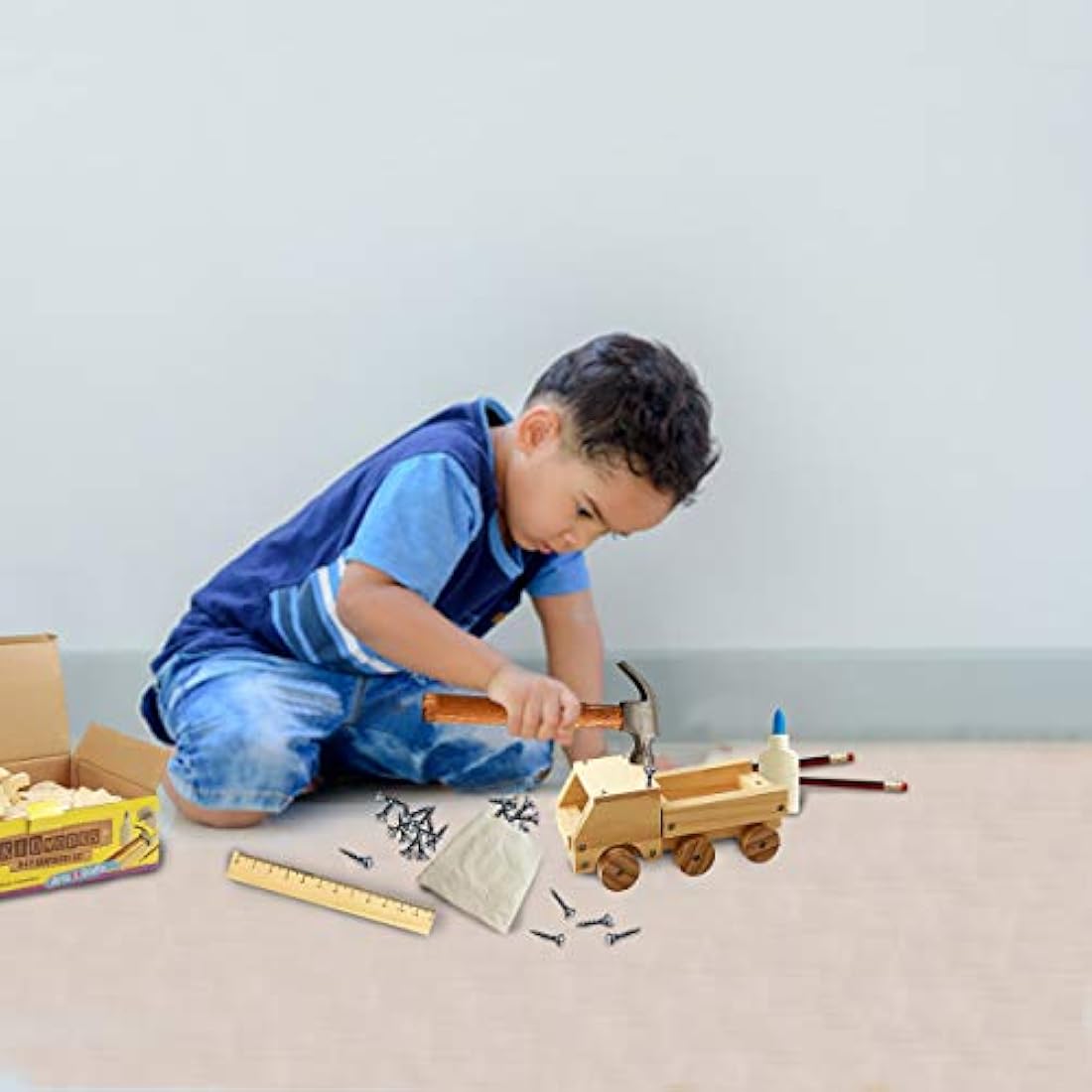 Kit de construcción de madera Kraftic para niños y adultos