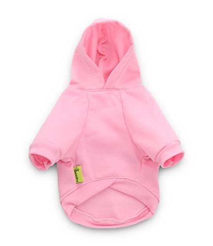 DroolingDog Camisas para perros con capucha I Love My Mom para niñas, XS, rosa