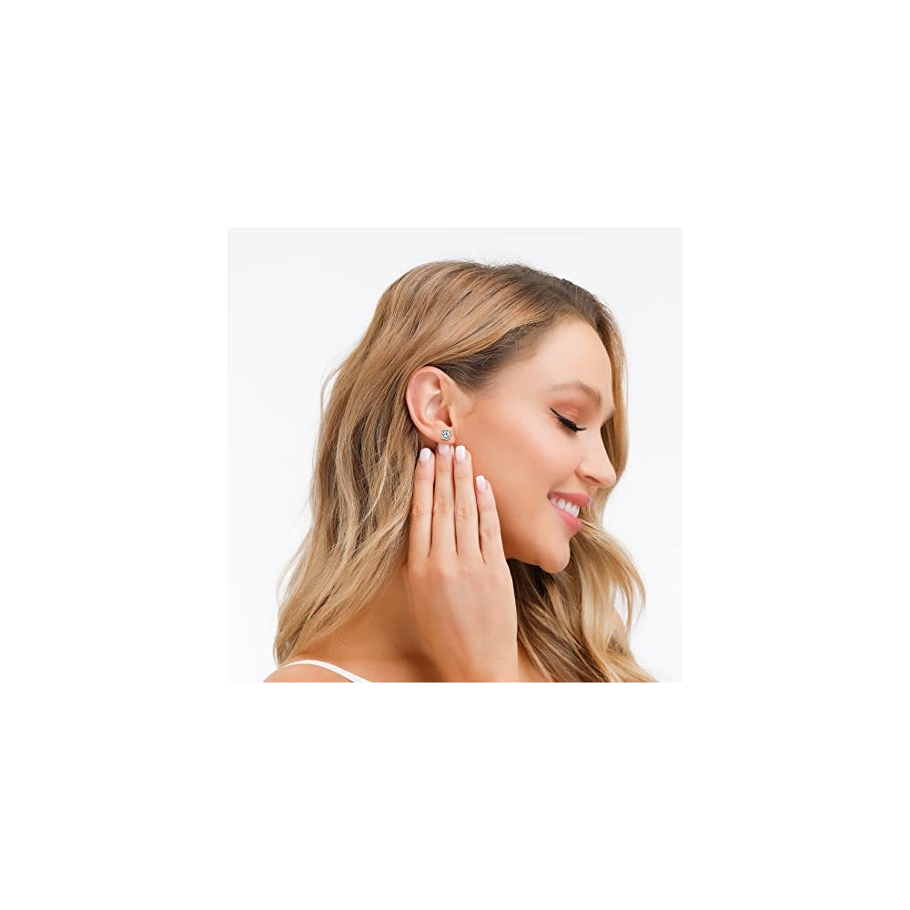 Aretes de plata hipoalergénicos para mujeres y niñas