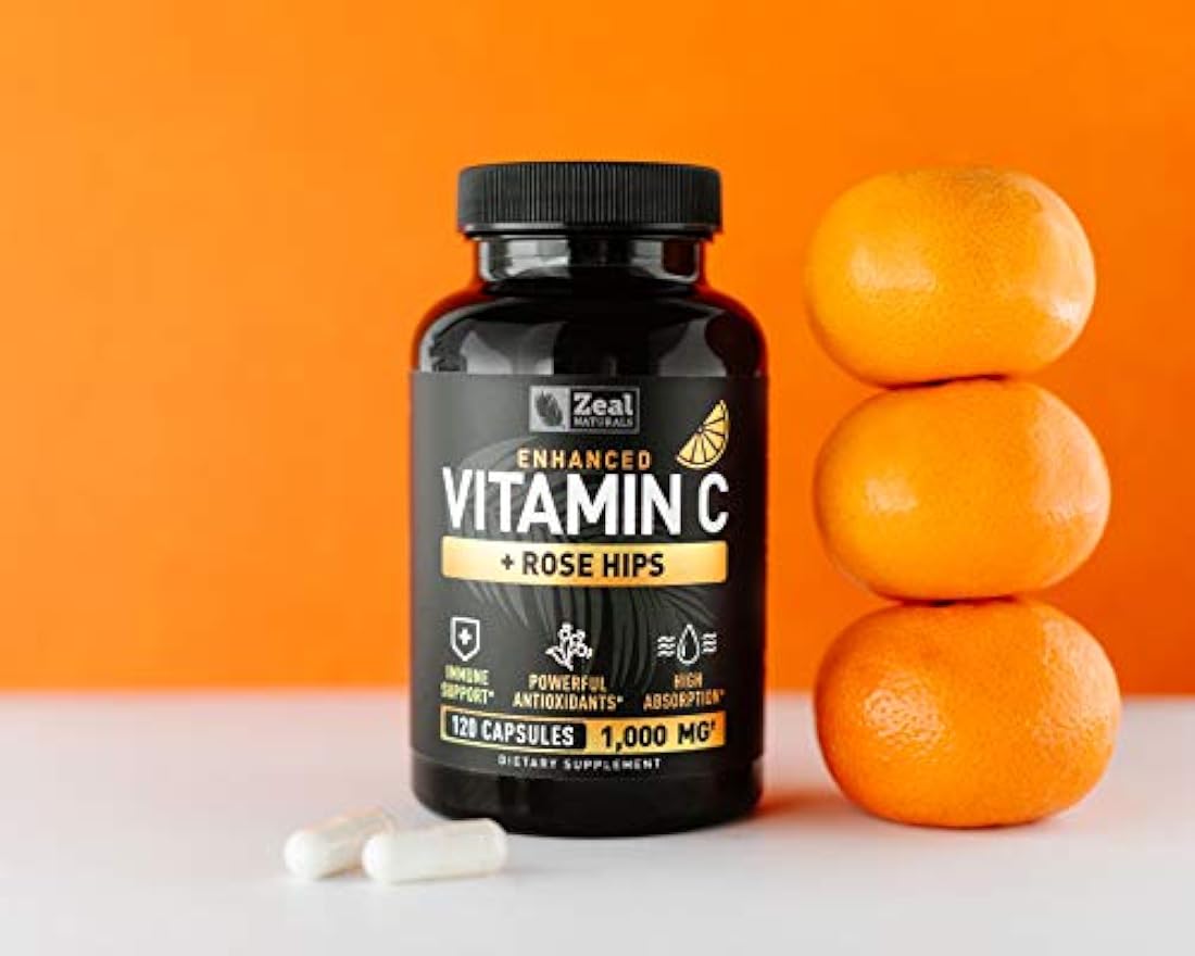 Vitamina C 1000mg con mosehips (120 cápsulas | 1000mg)