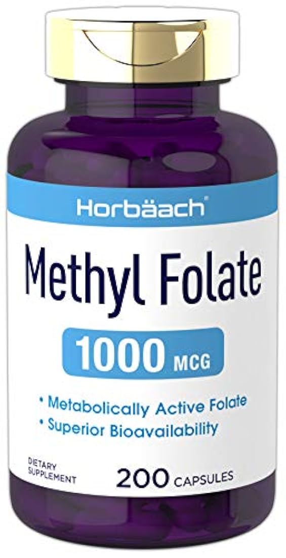 Suplemento de ácido fólico | sin OMG, metilfolato sin gluten