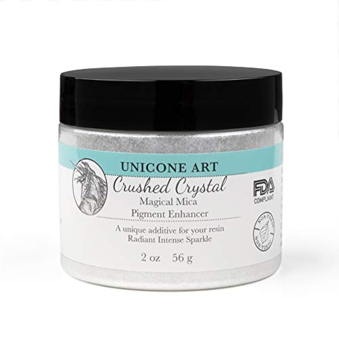 Polvo de pigmento mágico para resina – Tamaño grande de 2.0 fl oz – No tóxico – Multiuso – Super lustroso – Polvo finamente molido – Uso en resina, lima, tinte de jabón, cosméticos