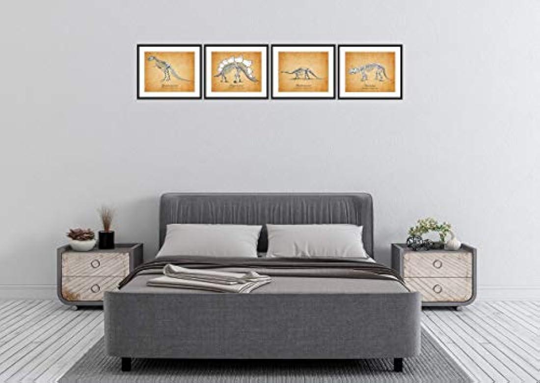 Impresiones de arte de pared de fósiles de dinosaurios