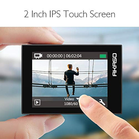 4K cámara de acción con pantalla táctil ángulo de visión