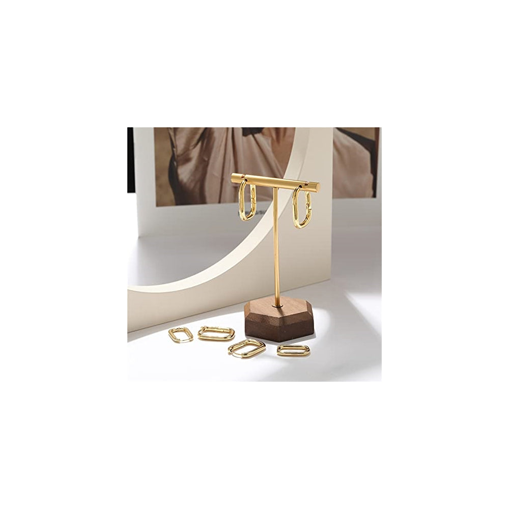 Aretes para mujer chapadas en oro de 14 quilates