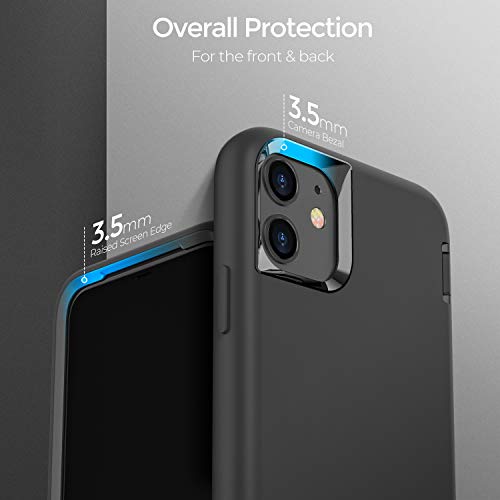 ORIbox - Funda compatible con iPhone 11, acabado suave al tacto de silicona líquida exterior