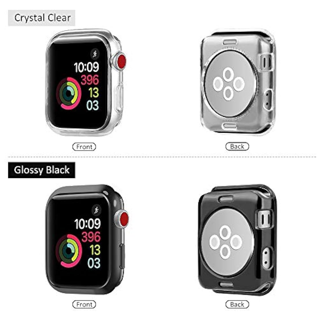 Funda para Apple Watch (1.654 in, 1.496 in, 2 unidades)