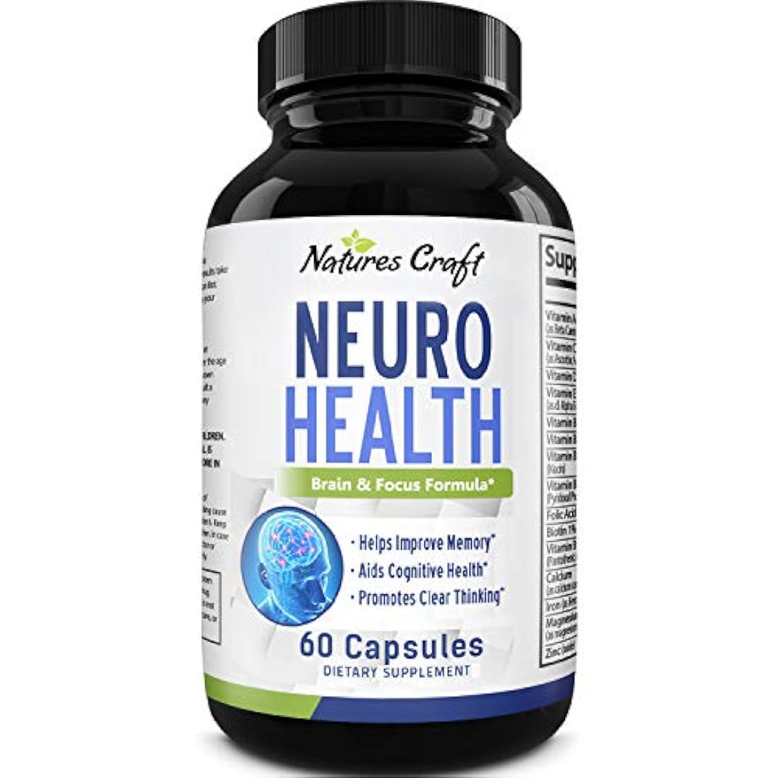 Suplemento de mejora mental píldoras nootrópicas naturales