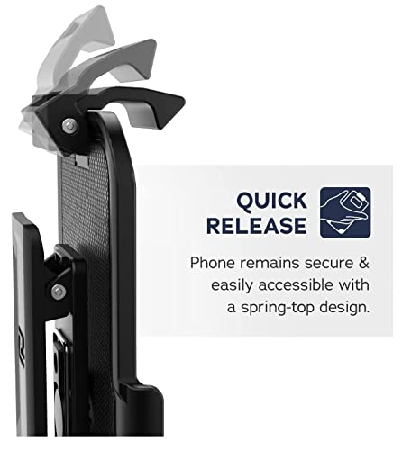 Encased Thin Armor diseñada para Samsung Galaxy S22 Ultra Belt Clip Case Case Case Slim Fit Phone Case con funda (negro mate)