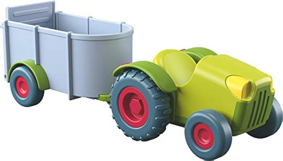 HABA Little Friends Tractor y remolque Juego de 2 piezas